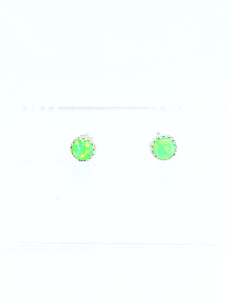 Lime Opal Studs