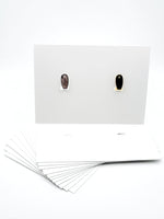 3x5 Mid Earring Card - White