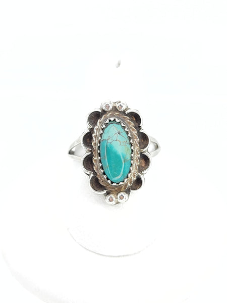 Long Turquoise Scoop Ring