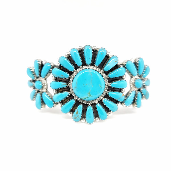 Sunflower Turquoise Cluster Bracelet