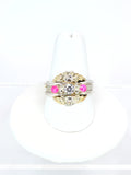 Pink Opal Wedding Ring