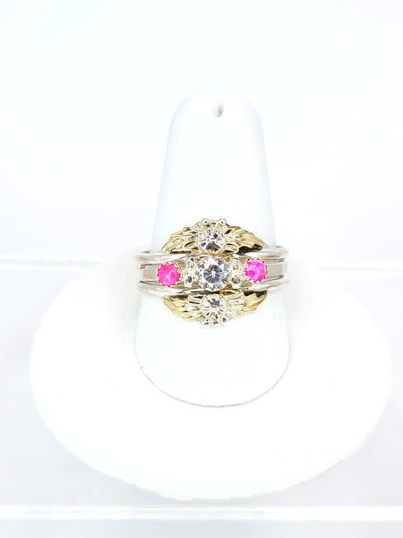 Pink Opal Wedding Ring