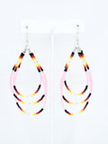 Hoop Tiered Earrings - Luster Pink