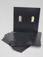 3x3 Mid Earring Card - Black