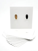 3x3 High Earring Card - White