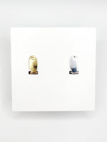 3x3 Mid Earring Card - White