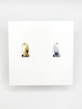 3x3 High Earring Card - White