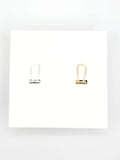 3x3 Mid Earring Card - White