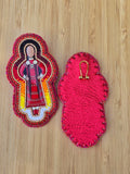 Red Beaded Dancer Earrings