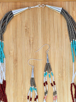 Gray Multi-Strand Necklace Set
