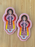 Pink Beaded Dancer Earrings