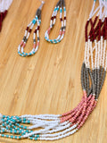 Gray Multi-Strand Necklace Set