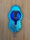 Turquoise Beaded Dancer Badge Reel