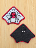 Beaded Arachnid Earrings - Red