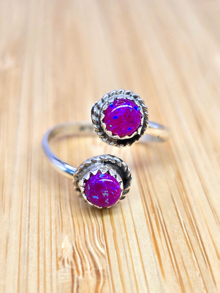 Fuchsia Opal Duo Ring