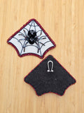 Beaded Arachnid Earrings - Maroon