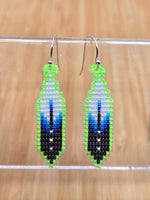 Lime Cool Beaded Feathers