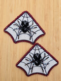Beaded Arachnid Earrings - Maroon