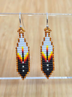 Amber SL Beaded Feathers