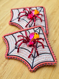 Beaded Arachnid Earrings - Pop