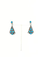 Turquoise Dangle Cluster Earrings