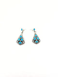 Turquoise Dangle Cluster Earrings