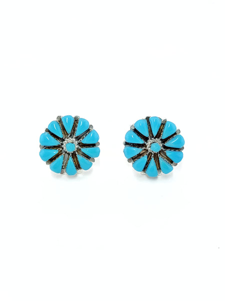 Turquoise Cluster Bubble Earrings