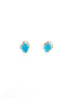 Diamond Turquoise Studs