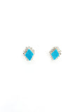 Diamond Turquoise Studs