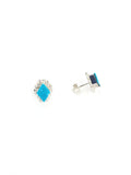 Diamond Turquoise Studs