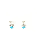 Diamond Turquoise Studs