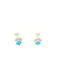 Diamond Turquoise Studs