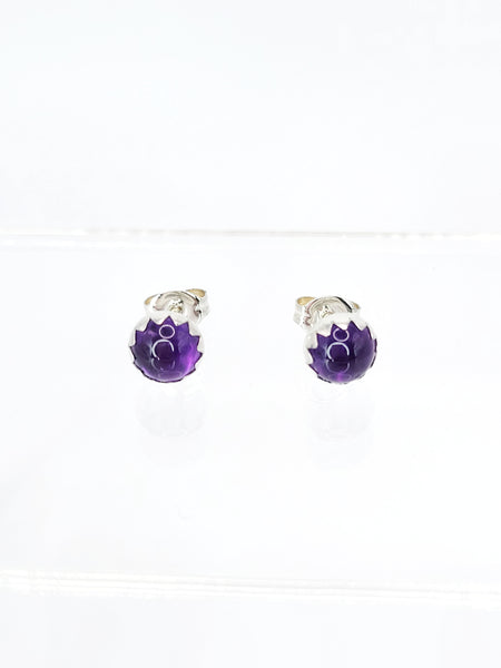 6MM Amethyst Serra Studs