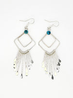 Lg. Double Feathered Earrings