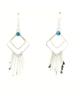 Lg. Double Feathered Earrings