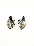 Onyx Feather Earrings