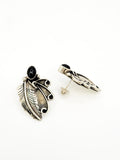 Onyx Feather Earrings