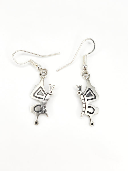 SS Butterfly Drop Earrings