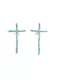 Md. Needlepoint Cross Earrings