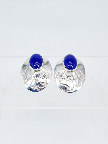 Lg. Lapis Butterfly Wing Earrings