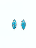 Turquoise Point Inlay Earrings