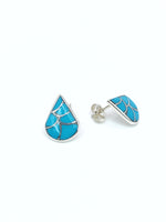 Turquoise Teardrop Inlay Earrings