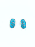 Turquoise Oval Inlay Earrings