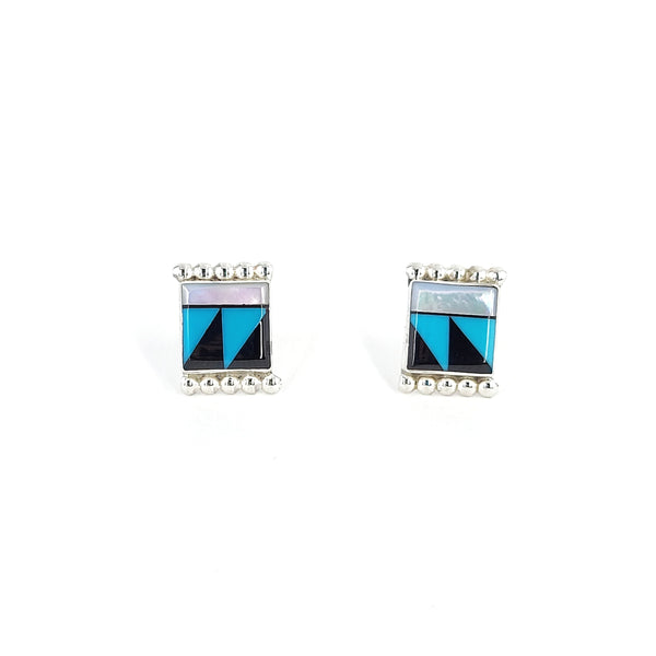 Turquoise Zuni Inlay Studs